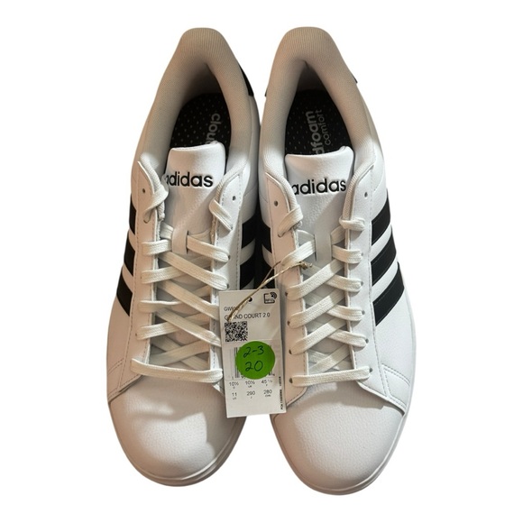 adidas Cloudfoam White and Black Sneakers - Picture 6 of 10